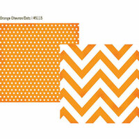 Simple Stories - DIY Collection - 12 x 12 Double Sided Paper - Orange Chevron