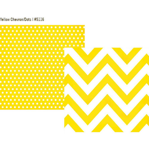 Simple Stories - DIY Collection - 12 x 12 Double Sided Paper - Yellow Chevron