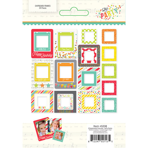 Simple Stories - Let's Party Collection - Chipboard Frames