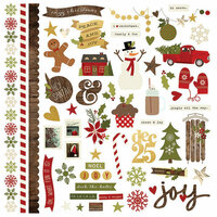 Simple Stories - Cozy Christmas Collection - 12 x 12 Cardstock Stickers - Fundamentals