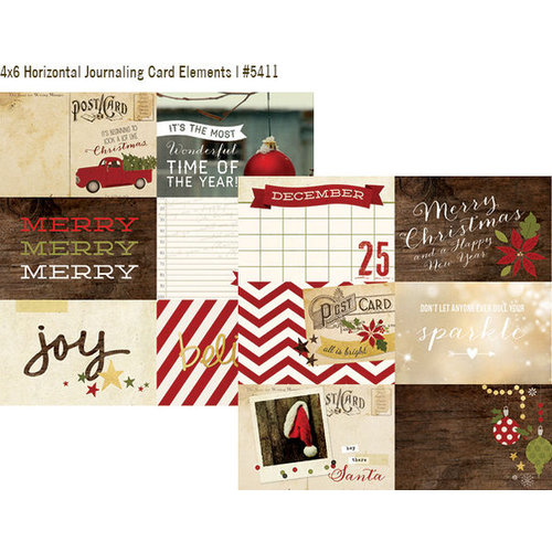 Simple Stories - Cozy Christmas Collection - 12 x 12 Double Sided Paper - 4 x 6 Horizontal Journaling Card Elements
