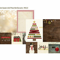 Simple Stories - Cozy Christmas Collection - 12 x 12 Double Sided Paper - Quote and Photo Mat Elements