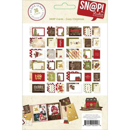 Simple Stories - SNAP Collection - 3 x 4 and 4 x 6 Cards - Cozy Christmas
