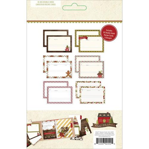 Simple Stories - SNAP Collection - 4 x 6 Recipe Cards - Cozy Christmas