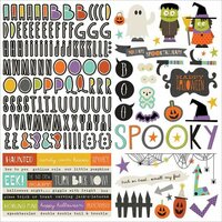Simple Stories - Frankie and Friends Collection - Halloween - 12 x 12 Cardstock Stickers - Combo