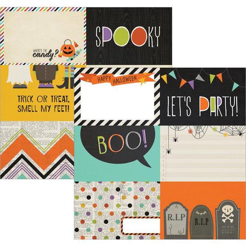 Simple Stories - Frankie and Friends Collection - Halloween - 12 x 12 Double Sided Paper - 4 x 6 Horizontal Journaling Card Elements