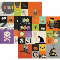 Simple Stories - Frankie and Friends Collection - Halloween - 12 x 12 Double Sided Paper - 2 x 2 and 4 x 4 Insta-Square Elements
