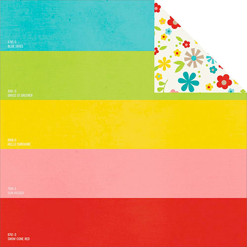 Simple Stories - Good Day Sunshine Collection - 12 x 12 Double Sided Paper - Shades of Summer