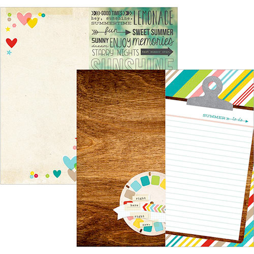 Simple Stories - Good Day Sunshine Collection - 12 x 12 Double Sided Paper - Page Elements