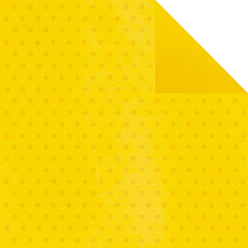Simple Stories - Good Day Sunshine Collection - 12 x 12 Double Sided Paper - Yellow Dots