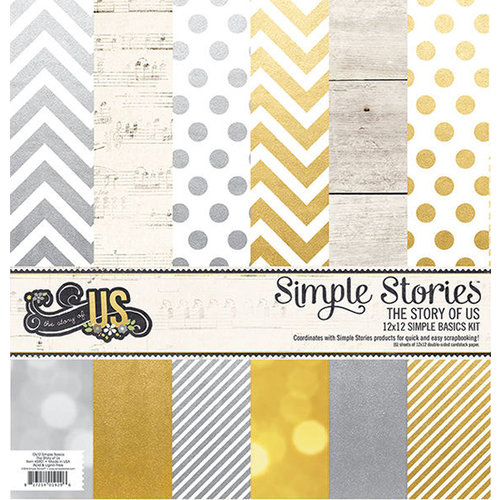 Simple Stories - The Story of Us Collection - 12 x 12 Simple Basics Kit