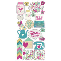 Simple Stories - Hey Mom Collection - Simple Sets - Cardstock Stickers - Fundamentals