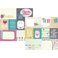 Simple Stories - Hey Mom Collection - Simple Sets - 12 x 12 Double Sided Paper - Journaling Card Elements - One