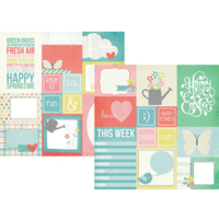 Simple Stories - Fresh Air Collection - Simple Sets - 12 x 12 Double Sided Paper - Journaling Card Elements - Two