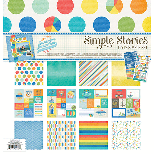Simple Stories - Summer Paradise Collection - Simple Sets - 12 x 12 Collection Kit