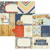 Simple Stories - Under the Stars Collection - Simple Sets - 12 x 12 Double Sided Paper - Journaling Card Elements 1