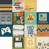 Simple Stories - So Rad Collection - 12 x 12 Double Sided Paper - 4 x 4 Elements