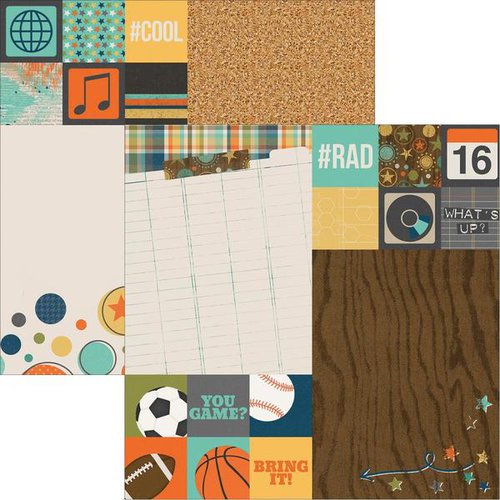 Simple Stories - So Rad Collection - 12 x 12 Double Sided Paper - 2 x 2 and 6 x 8 Elements