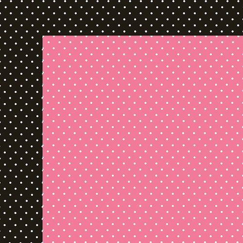 Simple Stories - Carpe Diem Collection - 12 x 12 Double Sided Paper - Pink Dot