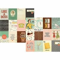 Simple Stories - The Reset Girl Collection - 12 x 12 Double Sided Paper with Foil Accents - 3 x 4 Journaling Card Elements