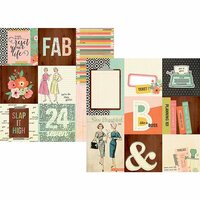 Simple Stories - The Reset Girl Collection - 12 x 12 Double Sided Paper with Foil Accents - 4 x 4 and 4 x 6 Vertical Journaling Elements