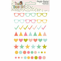 Simple Stories - The Reset Girl Collection - Enamel Shapes and Dots
