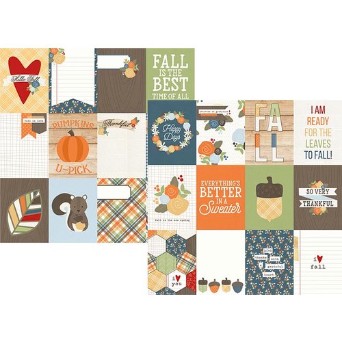 Simple Stories - Hello Fall Collection - 12 x 12 Double Sided Paper - 3 x 4 Journaling Card Elements