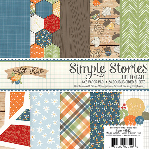 Simple Stories - Hello Fall Collection - 6 x 6 Paper Pad