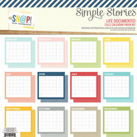 Simple Stories - Life Documented Collection - 12 x 12 Paper Kit - Calendar