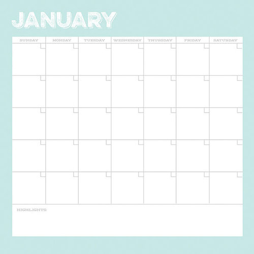 Simple Stories - Life Documented Collection - 12 x 12 Double Sided Paper - January Calendar