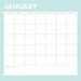 Simple Stories - Life Documented Collection - 12 x 12 Double Sided Paper - January Calendar