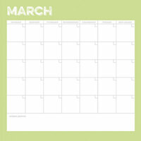 Simple Stories - Life Documented Collection - 12 x 12 Double Sided Paper - March Calendar