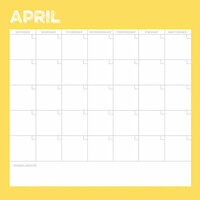 Simple Stories - Life Documented Collection - 12 x 12 Double Sided Paper - April Calendar