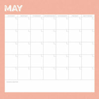 Simple Stories - Life Documented Collection - 12 x 12 Double Sided Paper - May Calendar