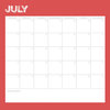 Simple Stories - Life Documented Collection - 12 x 12 Double Sided Paper - July Calendar