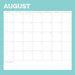 Simple Stories - Life Documented Collection - 12 x 12 Double Sided Paper - August Calendar