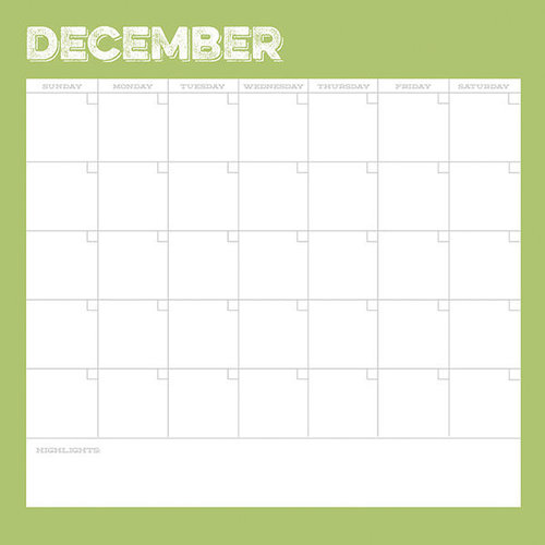 Simple Stories - Life Documented Collection - 12 x 12 Double Sided Paper - December Calendar