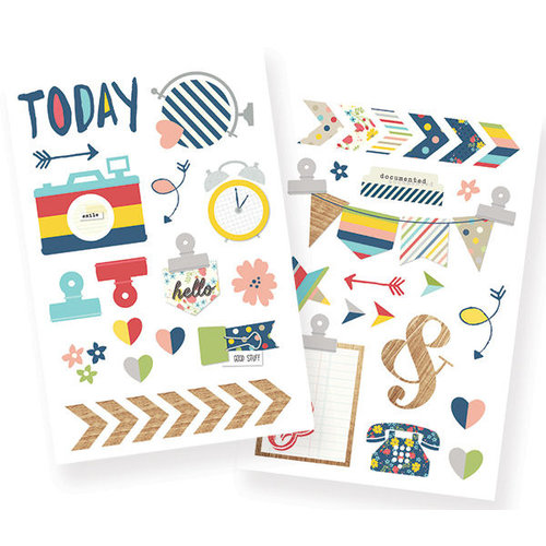Simple Stories - Life Documented Collection - Chipboard Stickers