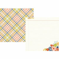 Simple Stories - Bloom and Grow Collection - 12 x 12 Double Sided Paper - Bee Happy