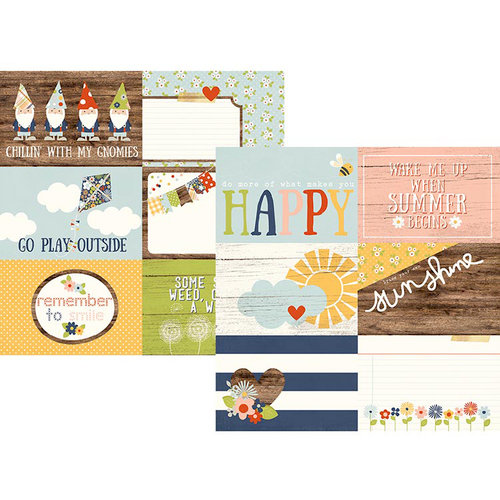 Simple Stories - Bloom and Grow Collection - 12 x 12 Double Sided Paper - 4 x 6 Horizontal Journaling Elements