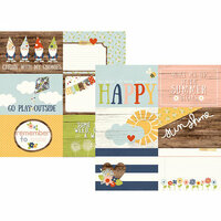 Simple Stories - Bloom and Grow Collection - 12 x 12 Double Sided Paper - 4 x 6 Horizontal Journaling Elements
