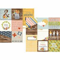 Simple Stories - Bloom and Grow Collection - 12 x 12 Double Sided Paper - 4 x 4 and 4 x 6 Vertical Journaling Elements