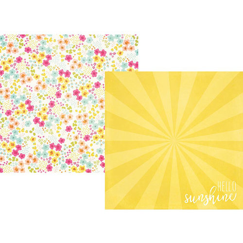 Simple Stories - Sunshine and Happiness Collection - 12 x 12 Double Sided Paper - Shine Bright