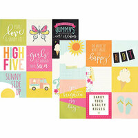 Simple Stories - Sunshine and Happiness Collection - 12 x 12 Double Sided Paper - 4 x 4 and 4 x 6 Vertical Journaling Elements