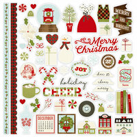 Simple Stories - Classic Christmas Collection - 12 x 12 Cardstock Stickers - Fundamentals