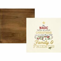 Simple Stories - Classic Christmas Collection - 12 x 12 Double Sided Paper with Foil Accents - Be Merry