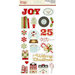 Simple Stories - Classic Christmas Collection - Chipboard Stickers with Foil Accents