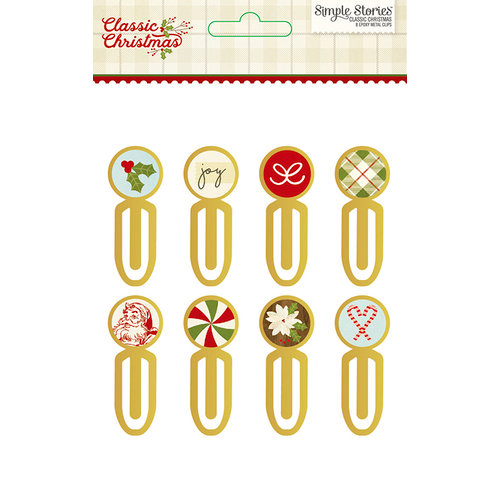 Simple Stories - Classic Christmas Collection - Epoxy Metal Clips
