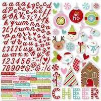 Simple Stories - Mistletoe Kisses Collection - Christmas - 12 x 12 Cardstock Stickers - Combo