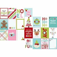 Simple Stories - Mistletoe Kisses Collection - Christmas - 12 x 12 Double Sided Paper with Foil Accents - 3 x 4 Journaling Card Elements